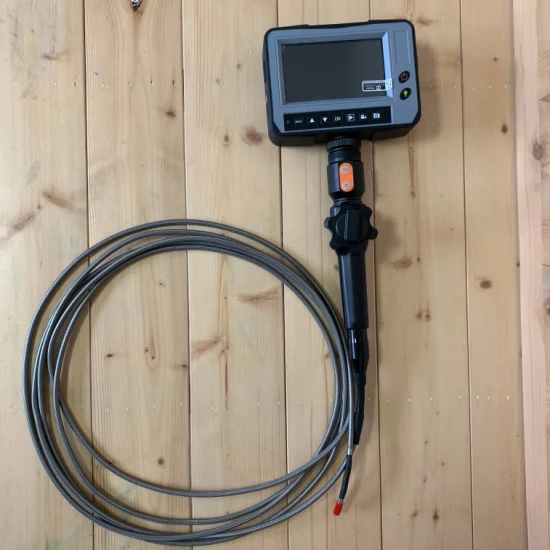 Vidéoscope industriel portable avec caméra à double objectif de 6,0 mm, articulations à pointe bidirectionnelle, plus de 120 degrés pour l'inspection du soudage