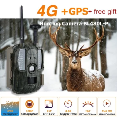 2019 Vente chaude 4G Trail Camera Caméra de chasse Caméra pour animaux de la faune avec GPS, fonction de support GPRS